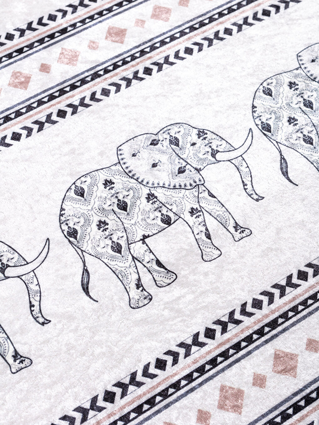 Karışık Fil Desenli Banyo Paspası 2'li-1