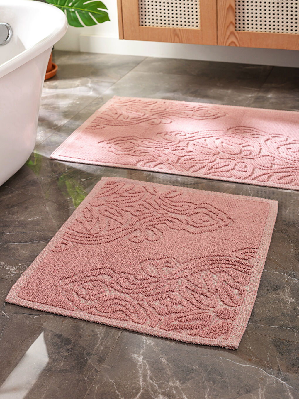 2-pack Figured Bath Mat -S2KC22Z8-LT4