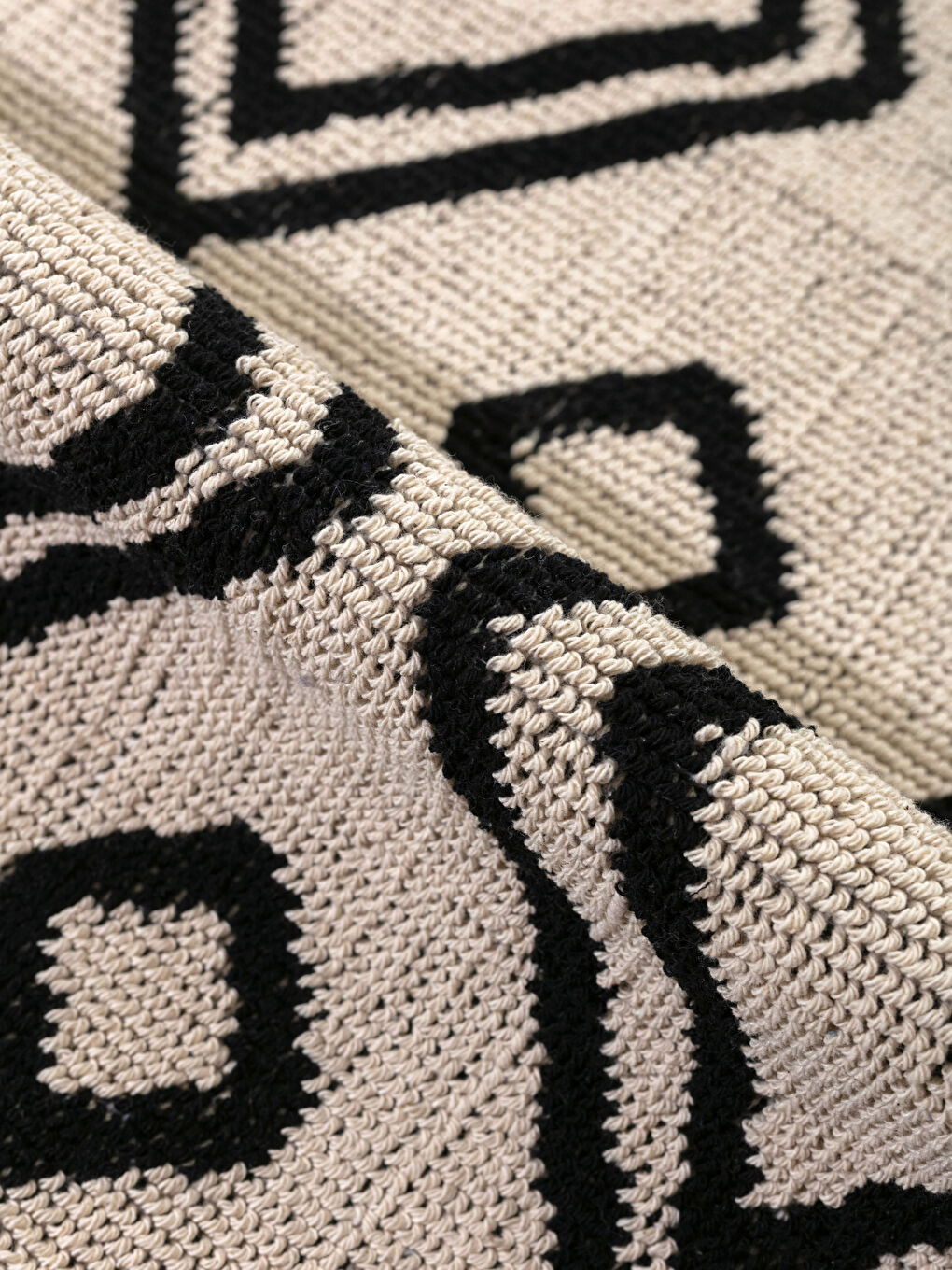 Cotton Geometric Patterned Bath Mat 2 Pack-1