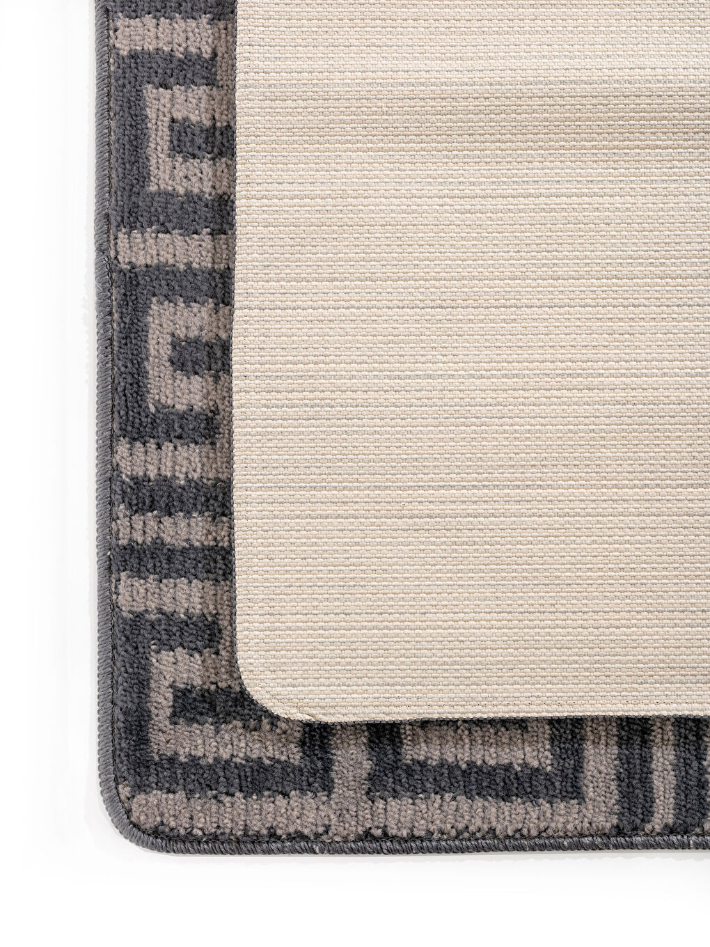 Gri Geometrik Desenli Banyo Paspası 2'li-2