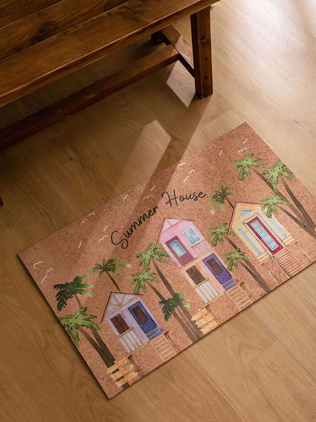 سجادة باب أمامية مطبوع عليها نص 45x75 سم