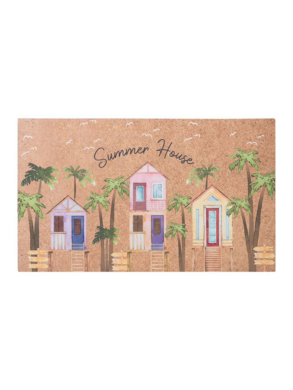 سجادة باب أمامية مطبوع عليها نص 45x75 سم-4