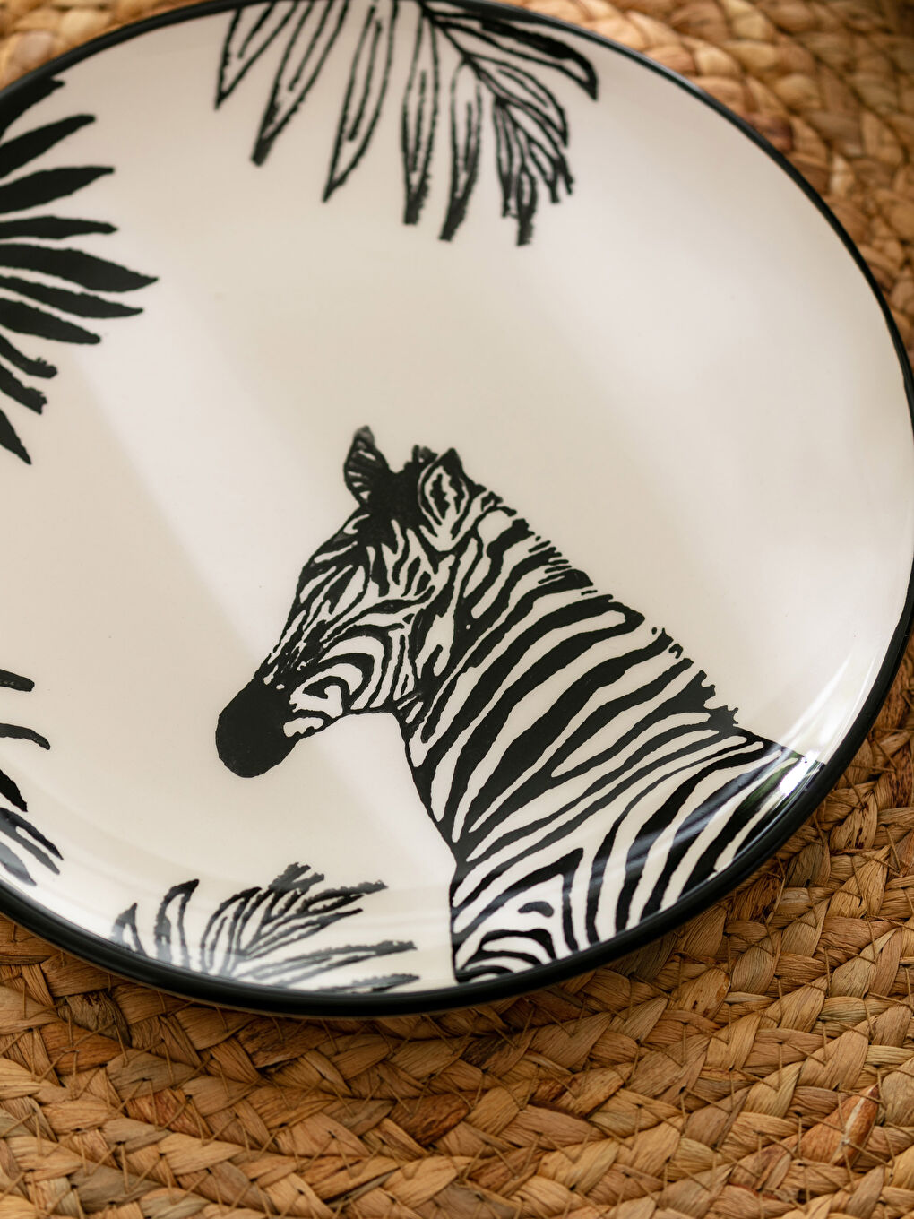 Zebra Printed Ceramic Plate 21 Cm-2