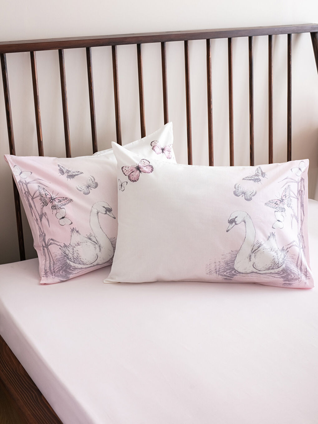 Butterfly Patterned Cotton Double Duvet Cover Set -S2KF29Z8-F9C