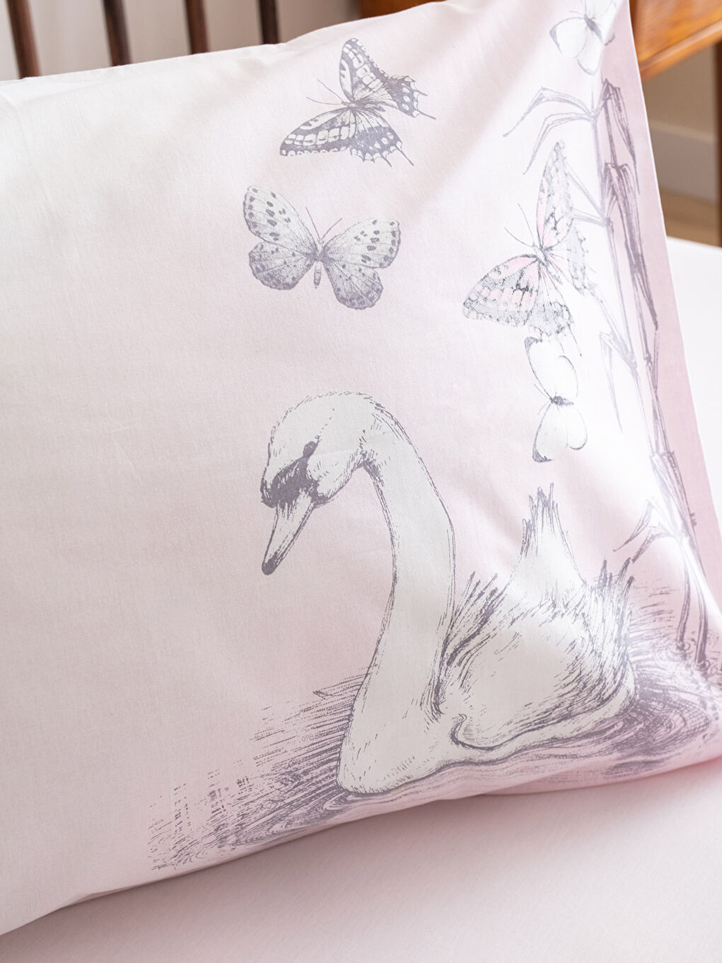 Butterfly Patterned Cotton Double Duvet Cover Set -S2KF29Z8-F9C