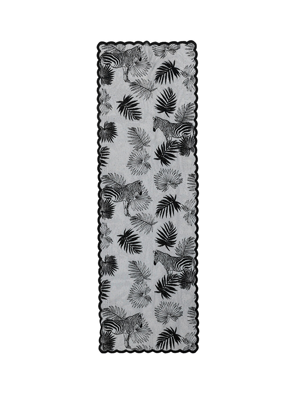 LCW HOME Karişik Zebra Desenli Dantel Runner 45x150 cm - 3