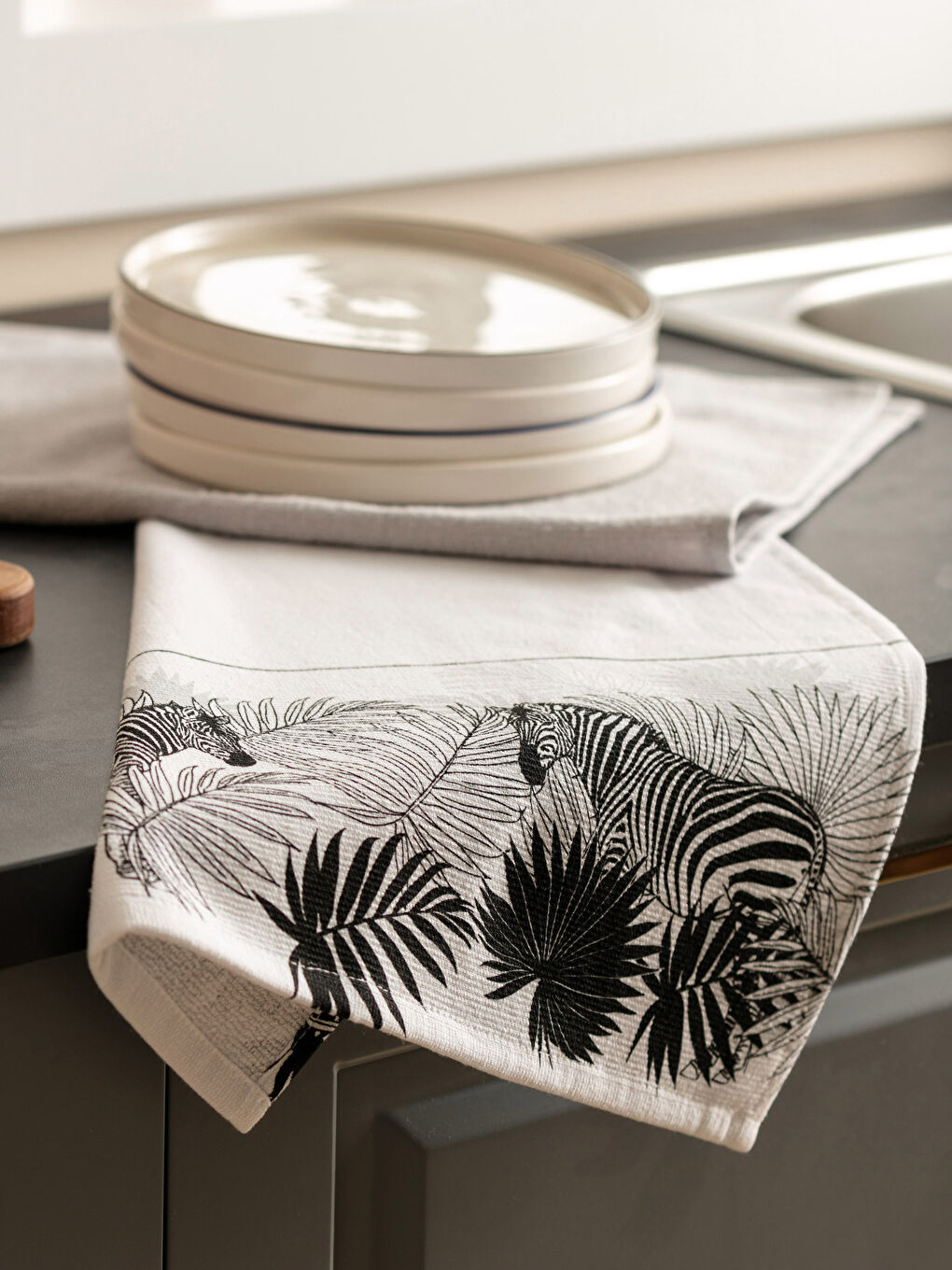 LCW HOME Printed Drying Cloth 2 Pieces 40x60 Cm -S2KF83Z8-F9C
