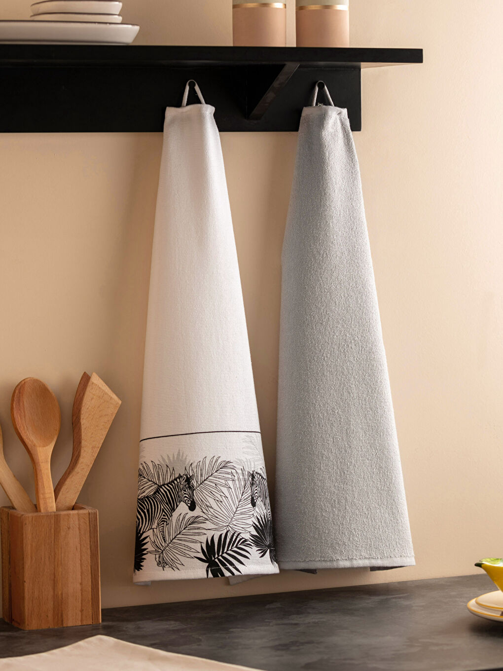 LCW HOME Printed Drying Cloth 2 Pieces 40x60 Cm -S2KF83Z8-F9C