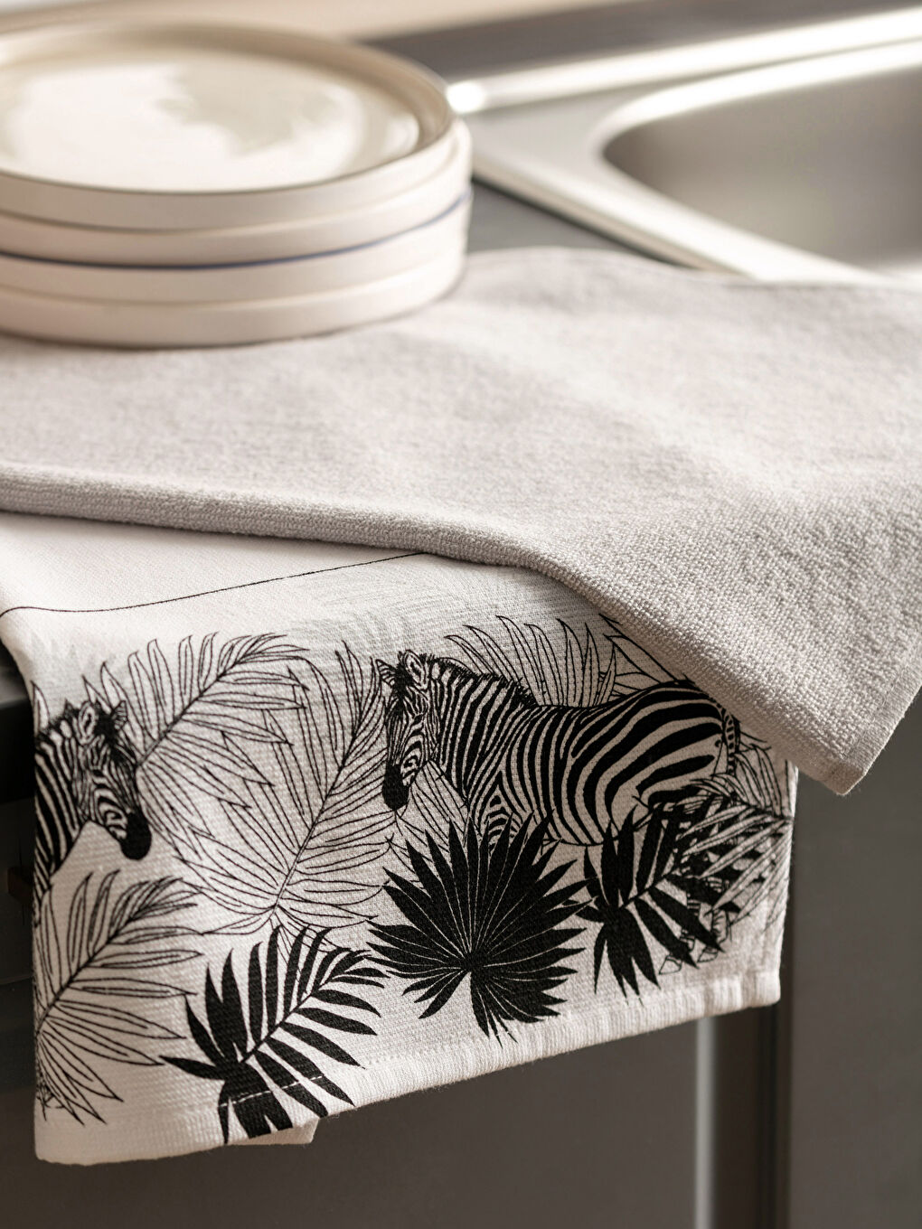 LCW HOME Printed Drying Cloth 2 Pieces 40x60 Cm -S2KF83Z8-F9C