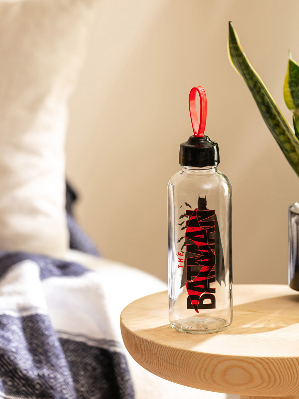 Siyah Batman Lisanslı Cam Suluk 500 ml-1