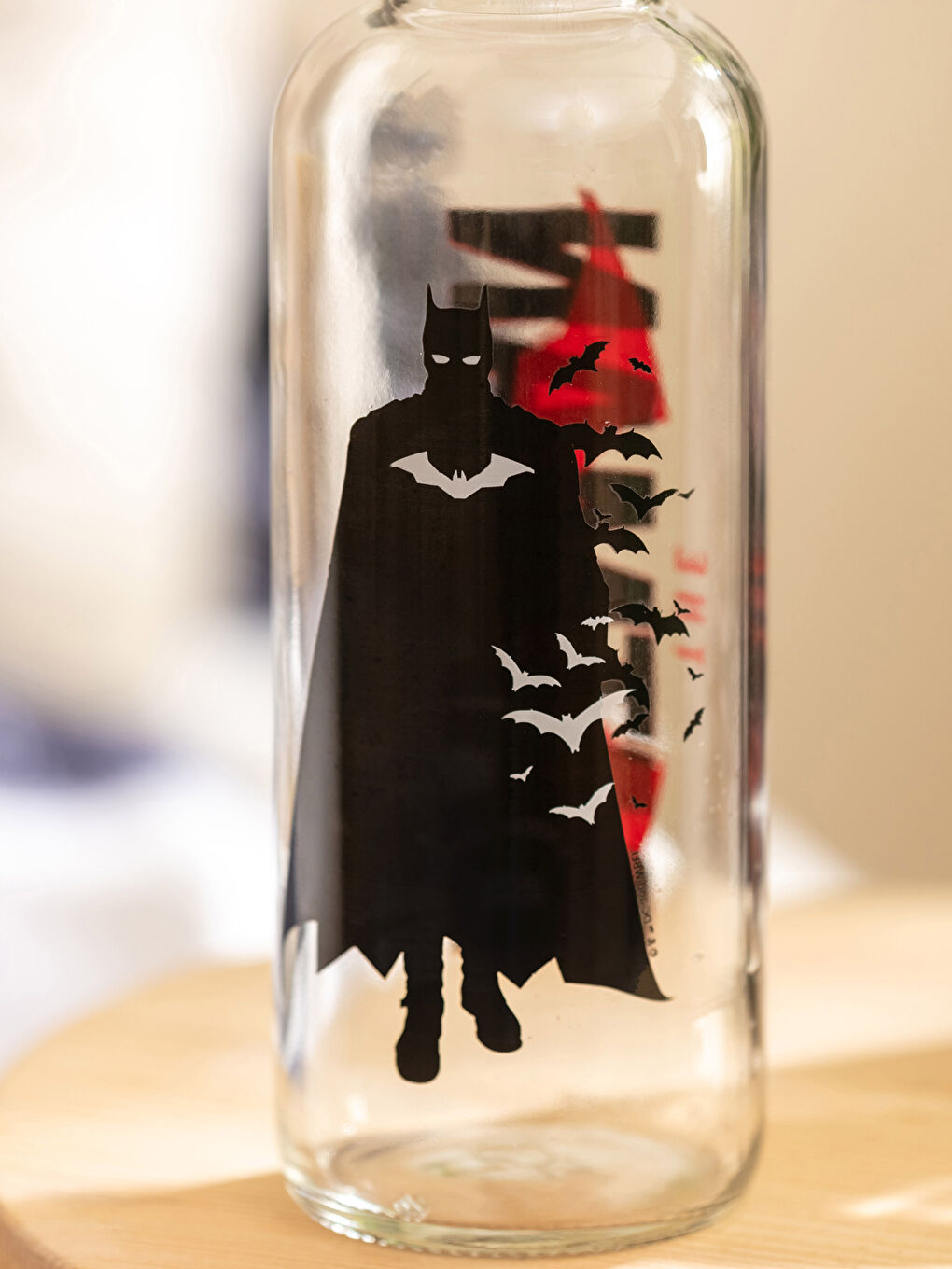 Siyah Batman Lisanslı Cam Suluk 500 ml-2