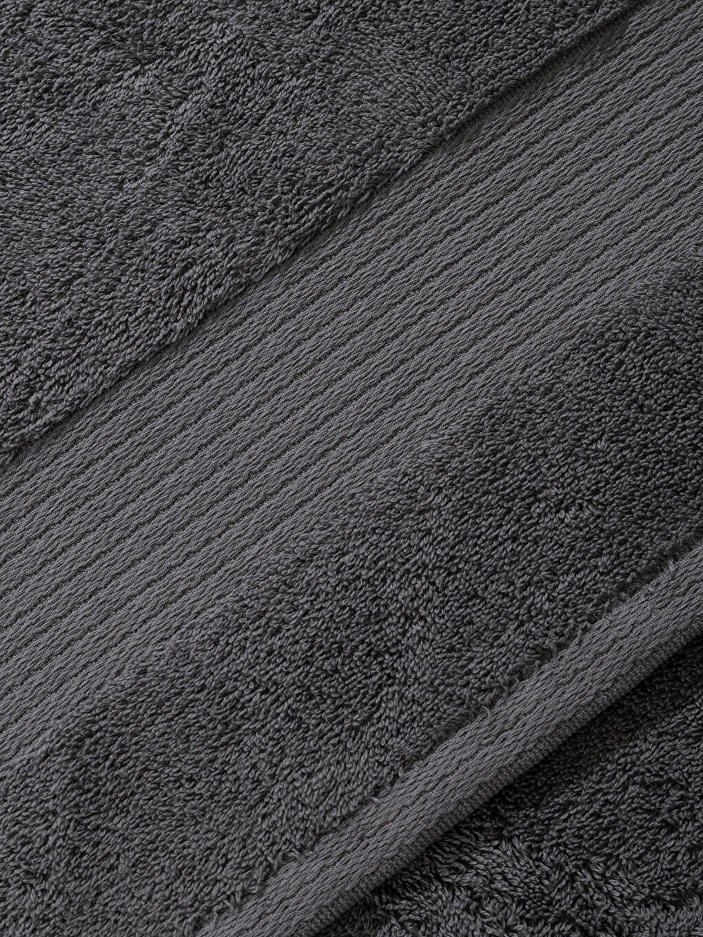 Gri Düz Pamuklu Yüz Havlusu 50x80 cm-3