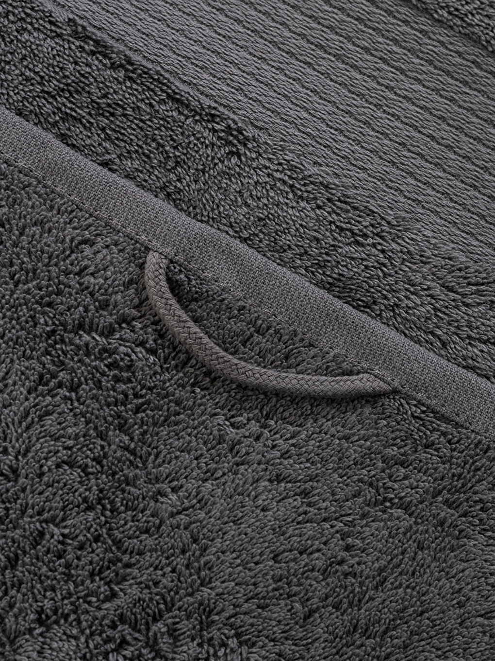 Gri Düz Pamuklu Yüz Havlusu 50x80 cm-4