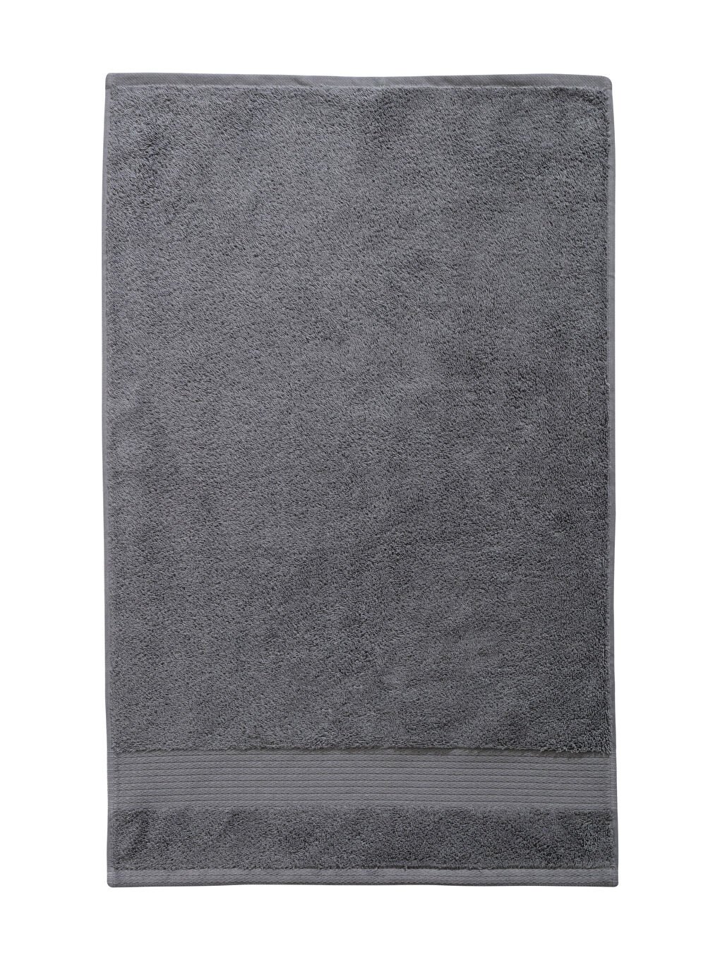 Gri Düz Pamuklu Yüz Havlusu 50x80 cm-5