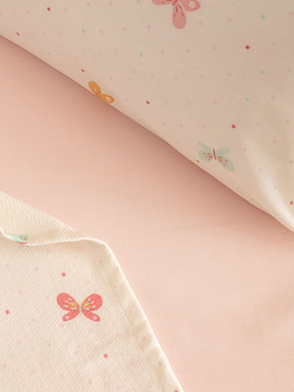 Parure de Lit Bébé en Piqué de Coton à Motif Papillon-4