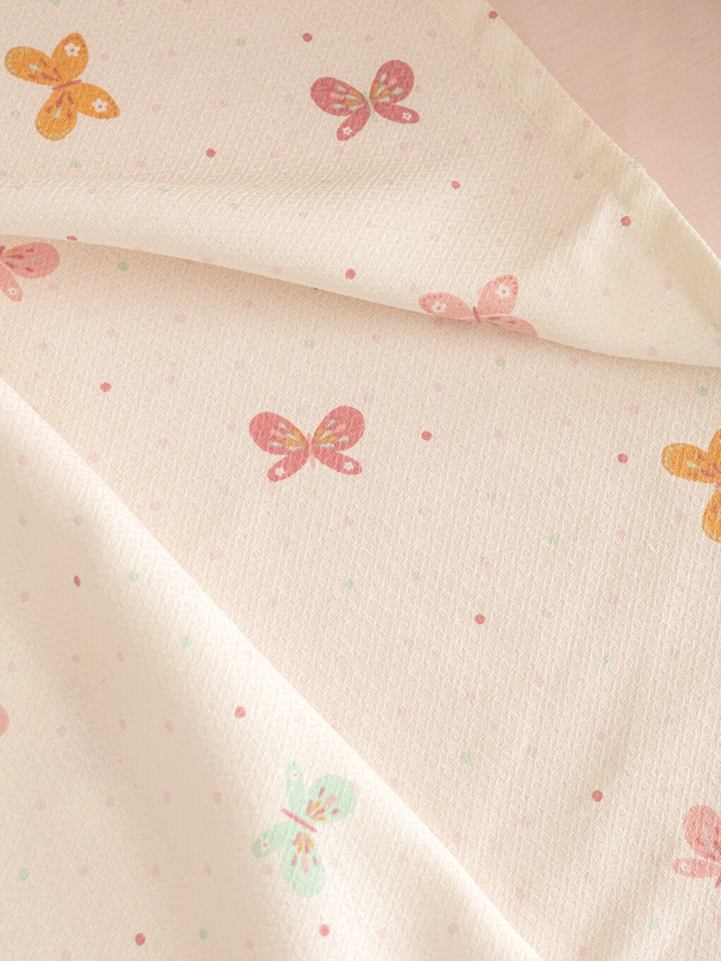 Parure de Lit Bébé en Piqué de Coton à Motif Papillon-5