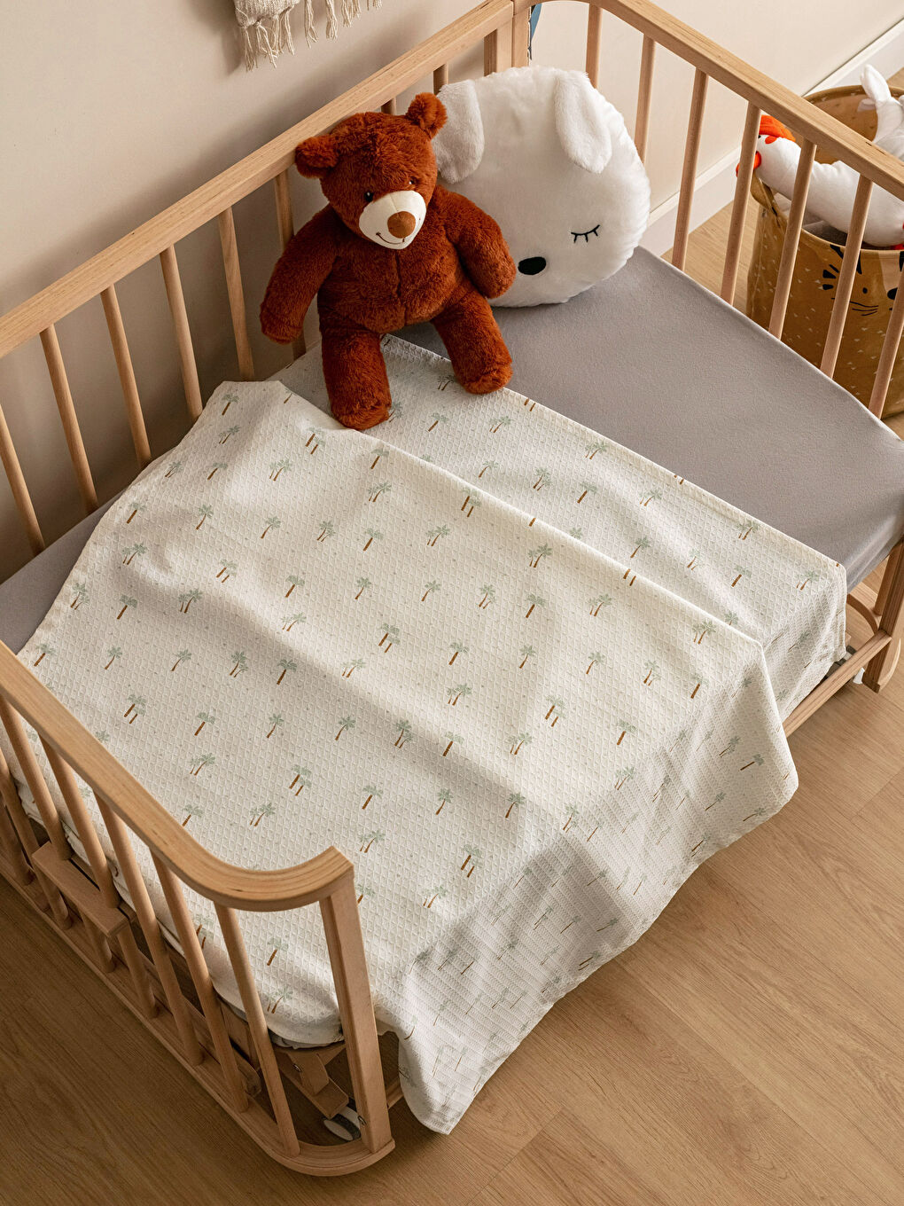 مفرش سرير بيكيه قطن مطبوع للأطفال 100x150 سم-2