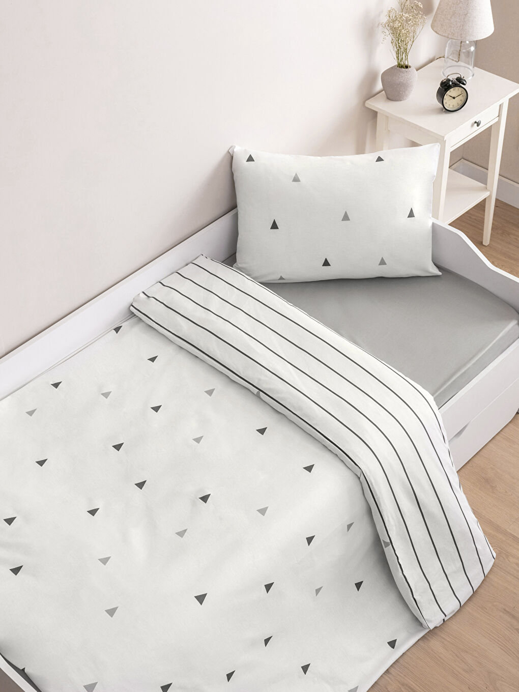 Printed Cotton Single Child Duvet Cover Set-1