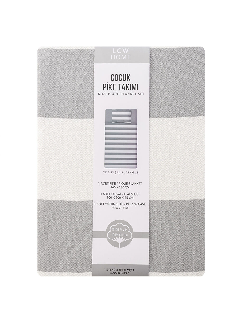 Striped Cotton Kids Pique Set-6