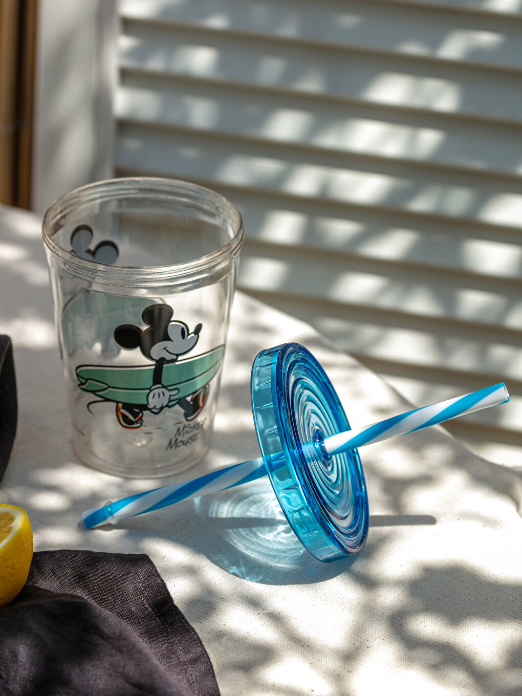 Mickey Mouse Licensed Straw Glass 450 Ml-2