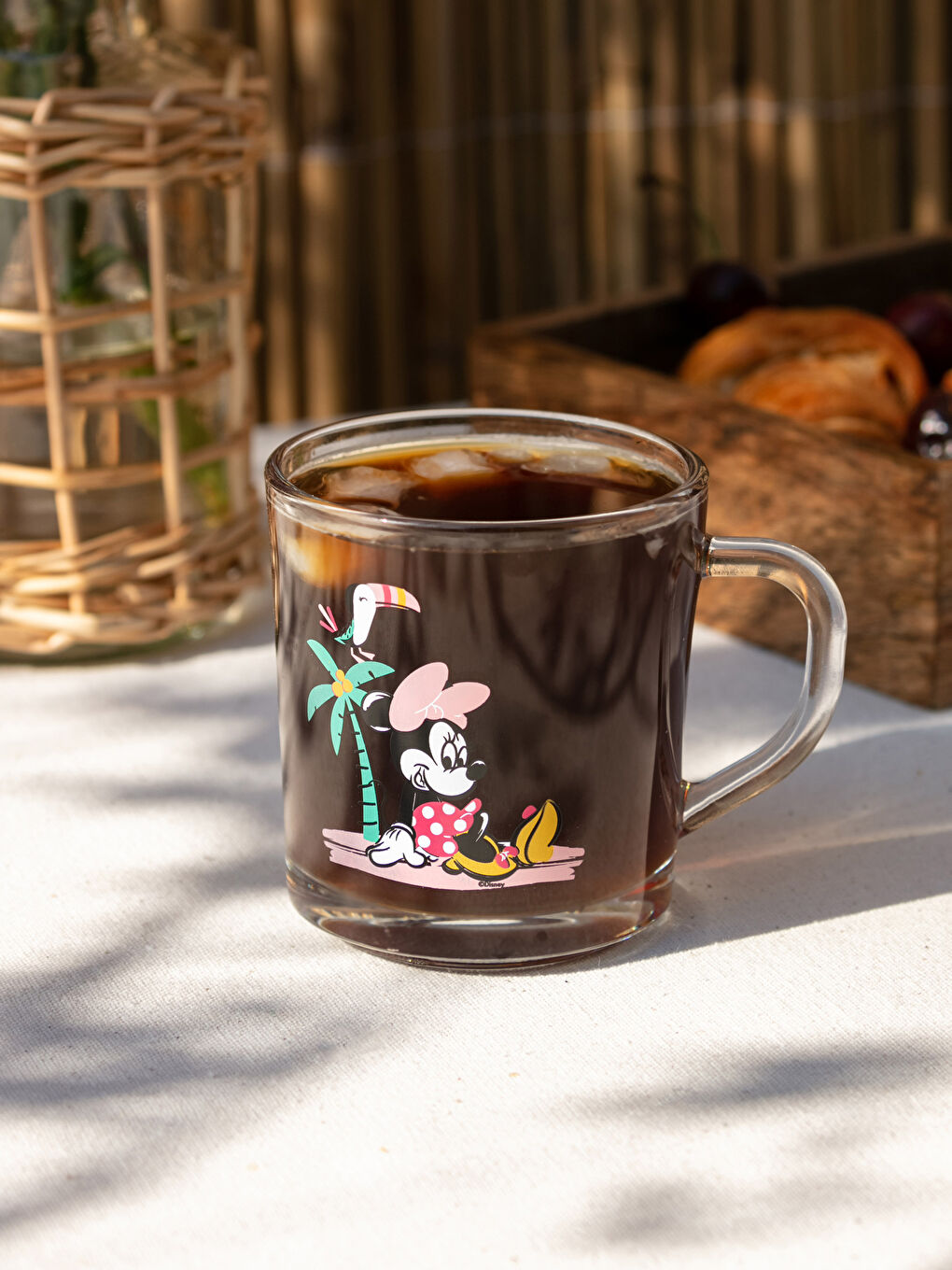 innie Mouse Licensed Glass Mug Cup 260 Ml