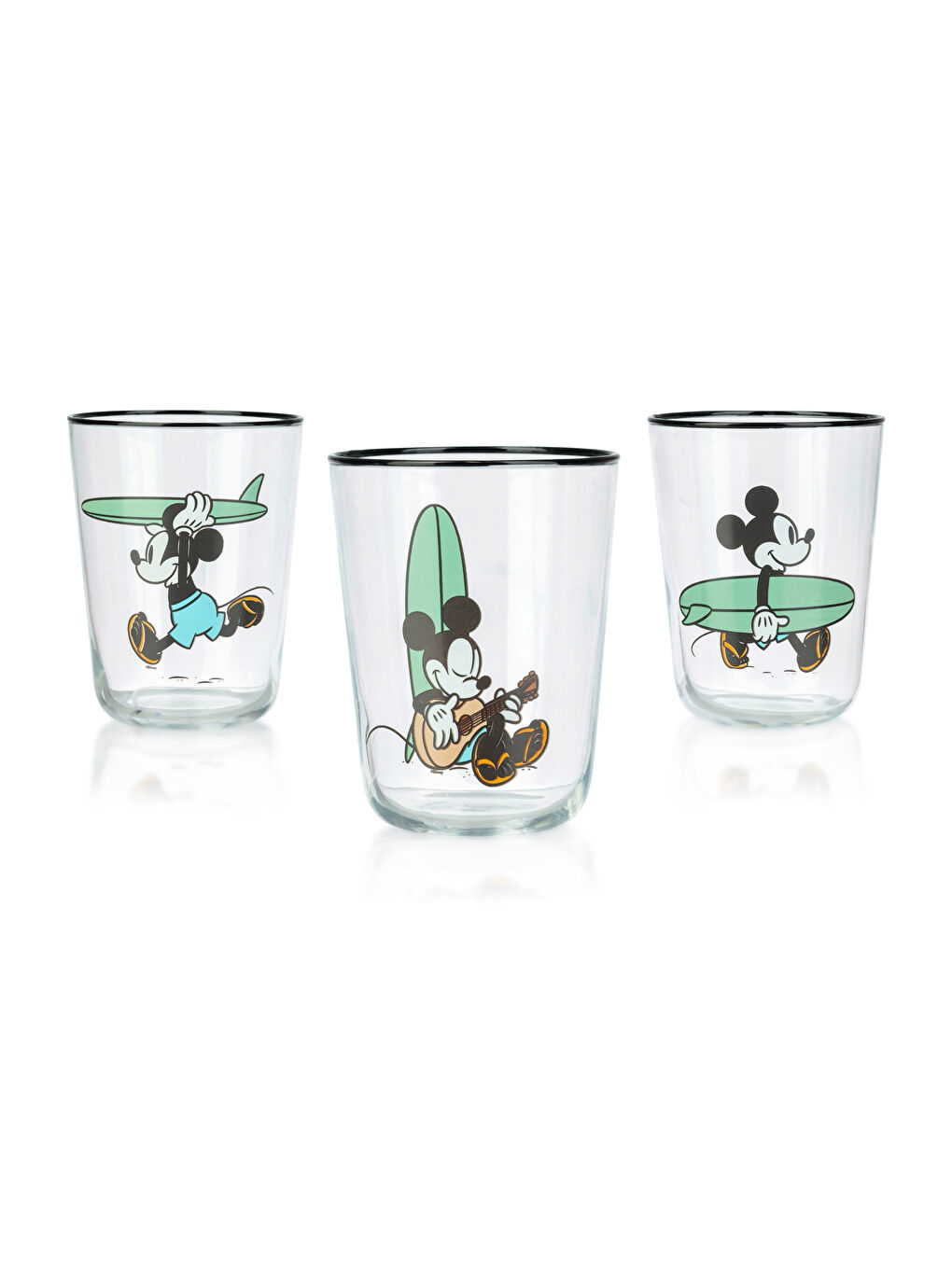 Karışık Mickey Mouse Lisanslı Cam Bardak 3'lü 250 ml-4