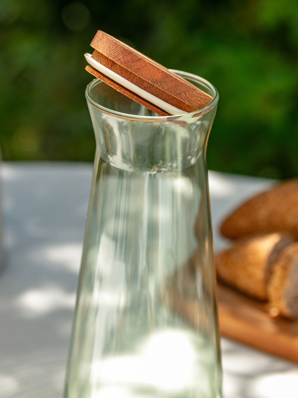 Yeşil Düz Cam Karaf Sürahi 1100 ml-2