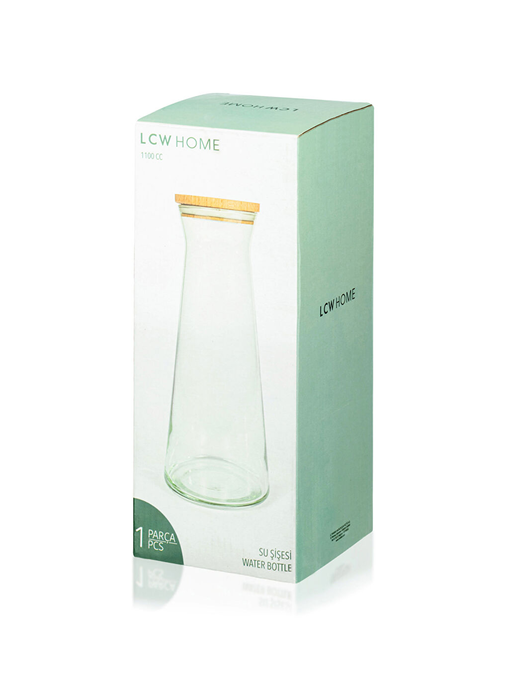 Yeşil Düz Cam Karaf Sürahi 1100 ml-3