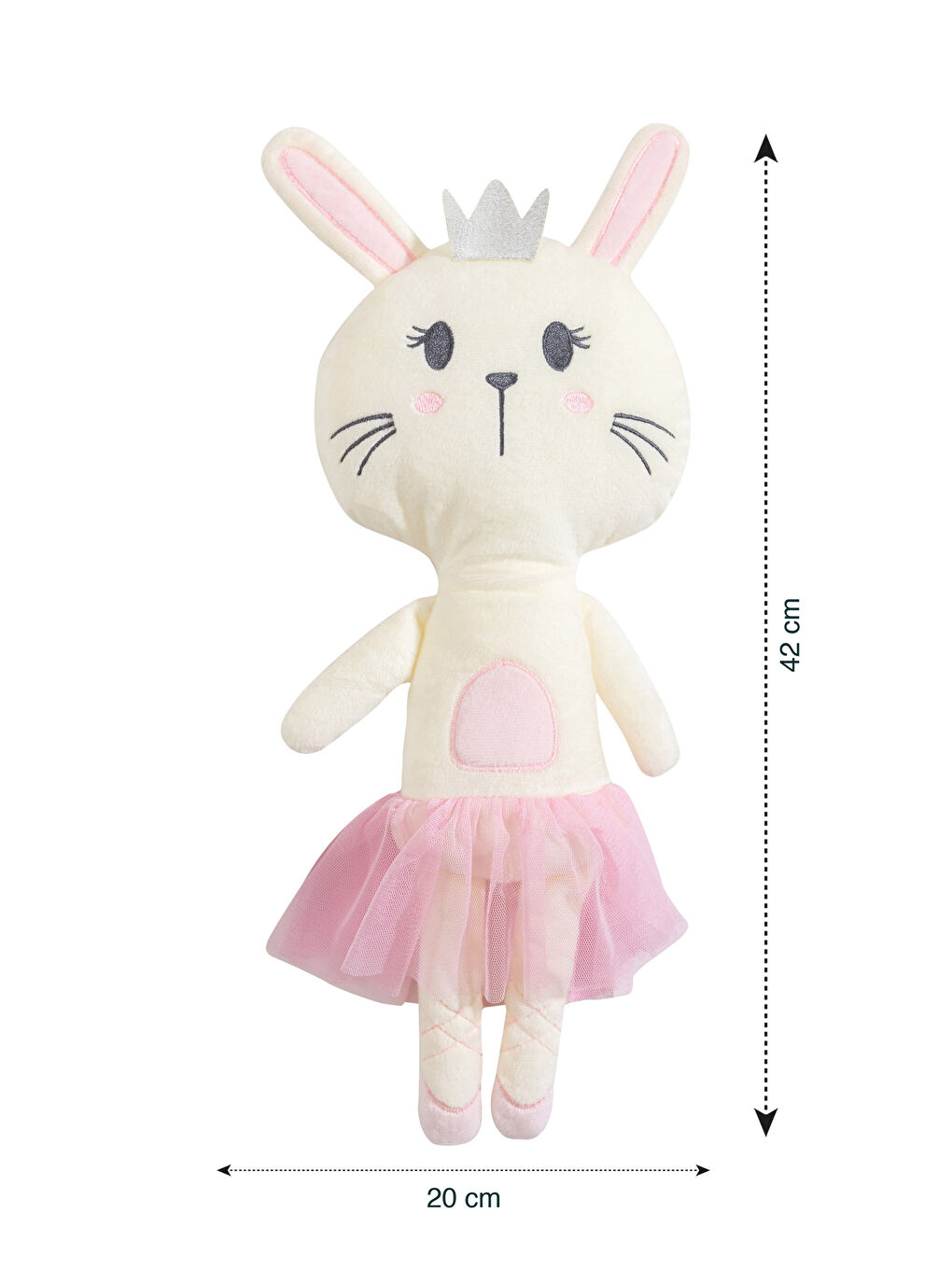 Plush Stuffed Embroidered Baby Pillow 20x42 Cm-3