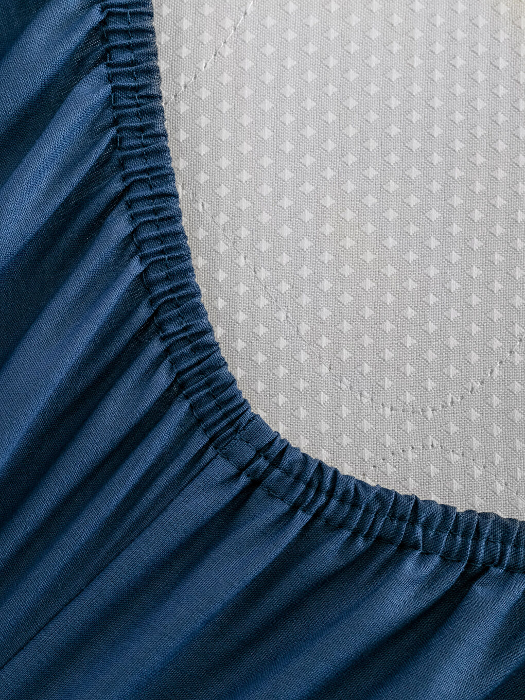 İndigo Lastikli Dokuma Tek Kişilik Çarşaf 100x200x30 cm-2