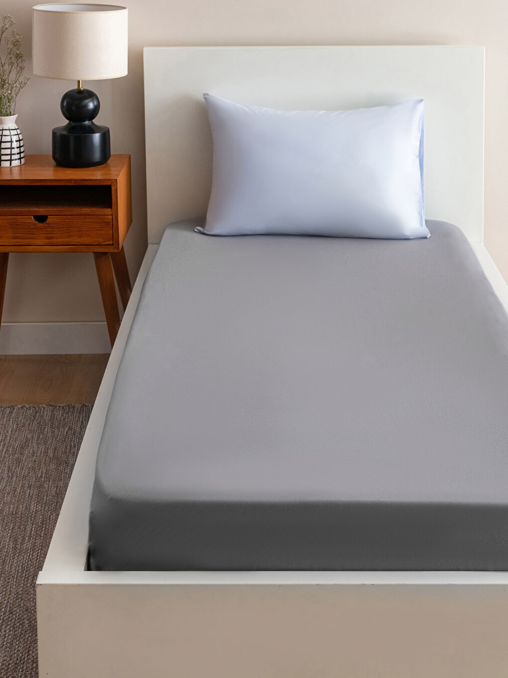 LCW HOME Elastic Cotton Intermediate Size Bed Sheet 140x200 Cm -S2KR53Z8-GDU