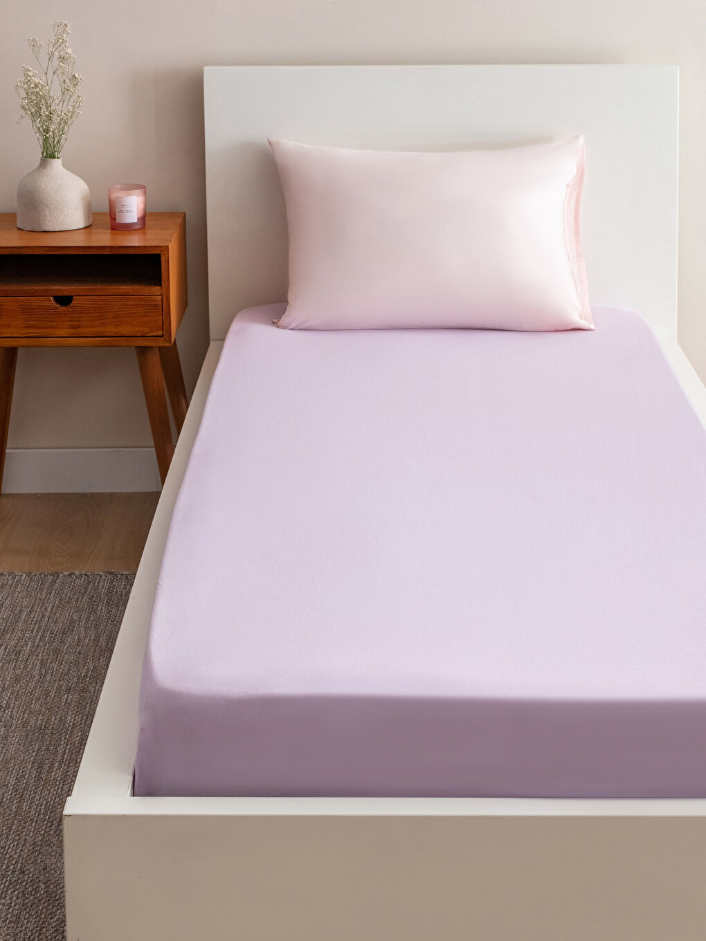 Elastic Cotton Intermediate Size Bed Sheet 120x200 Cm