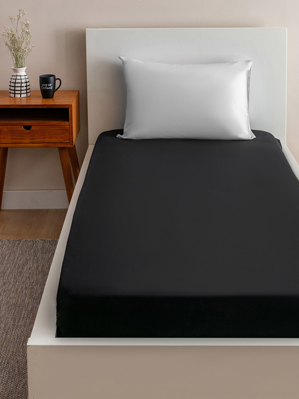 Drap Housse Coton Élastique Taille Intermédiaire 120x200 Cm