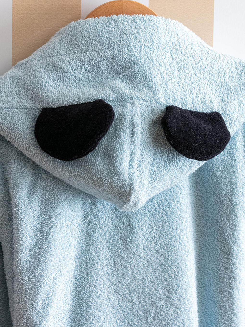 Mavi Mickey Mouse Lisanslı Kapüşonlu Erkek Çocuk Bornoz-3