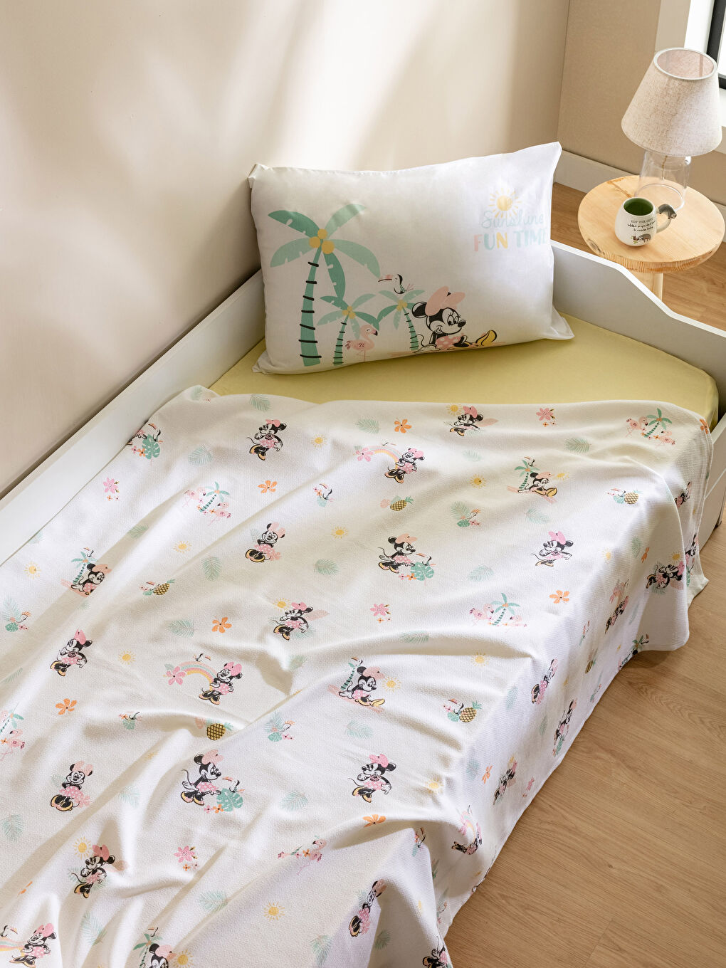 Karışık Minnie Mouse Lisanslı Pamuklu Tek Kişilik Çocuk Pike Takımı-1