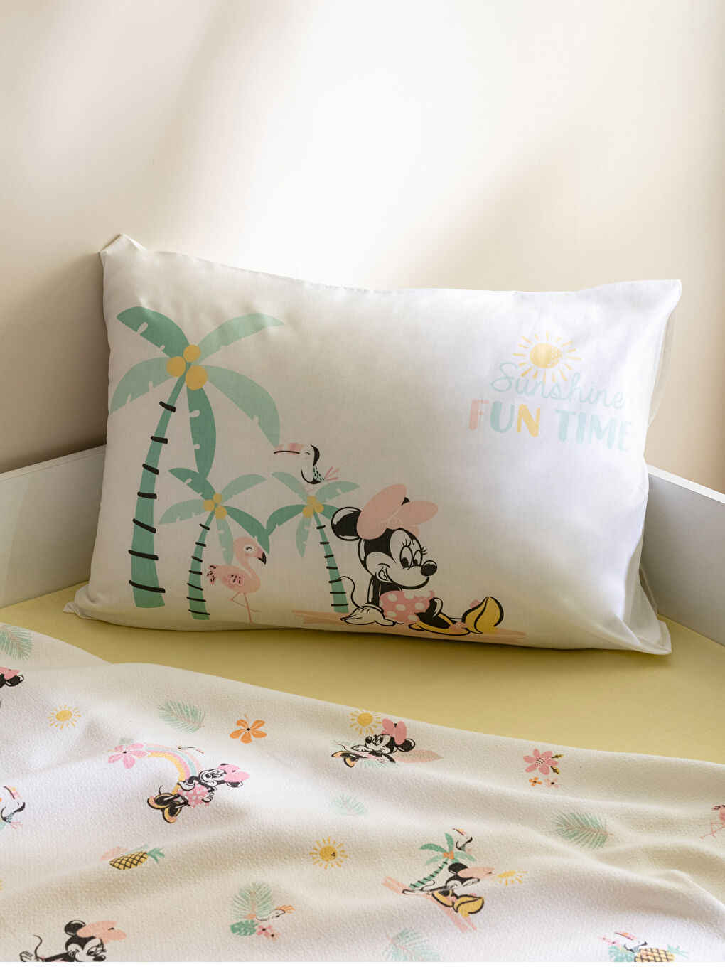 Karışık Minnie Mouse Lisanslı Pamuklu Tek Kişilik Çocuk Pike Takımı-2