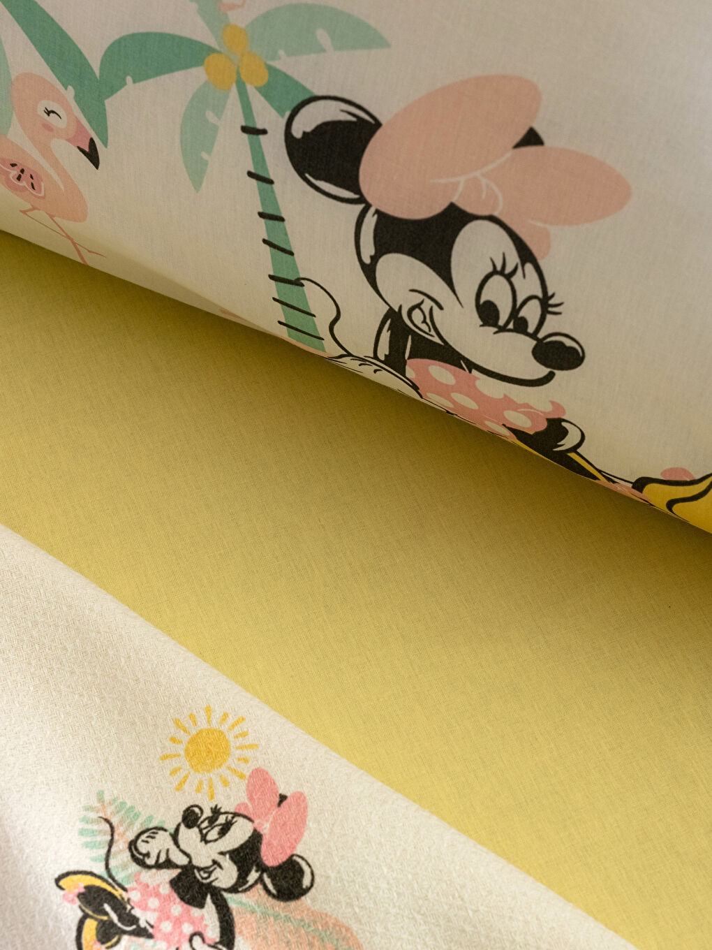 Karışık Minnie Mouse Lisanslı Pamuklu Tek Kişilik Çocuk Pike Takımı-4