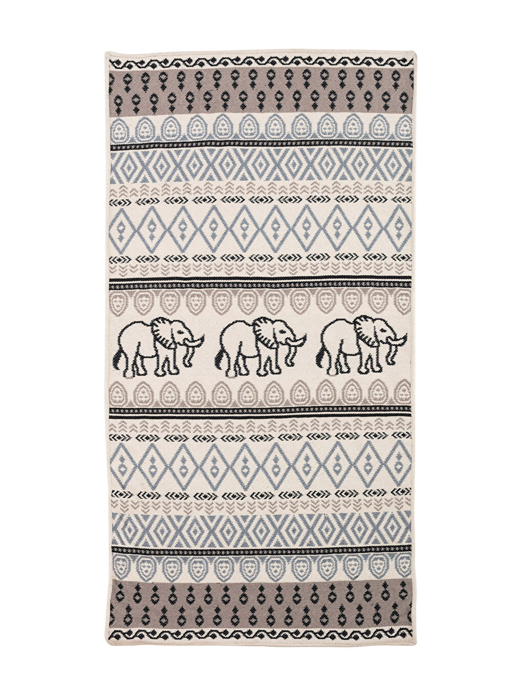 Karışık Etnik Desenli Çift Taraflı Kilim 70x140 cm-4