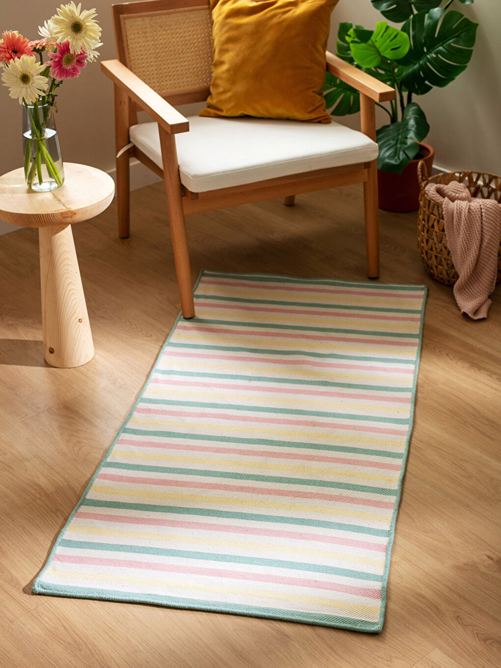 Striped Double Sided Rug 70x140 Cm -S2L059Z8-F9C