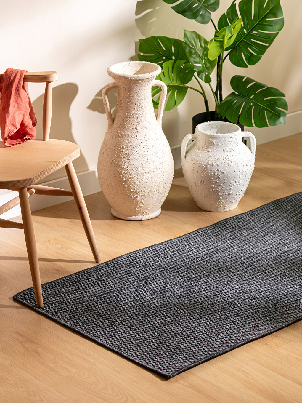 Tapis Tissé à Motifs Discrets 80x150 Cm