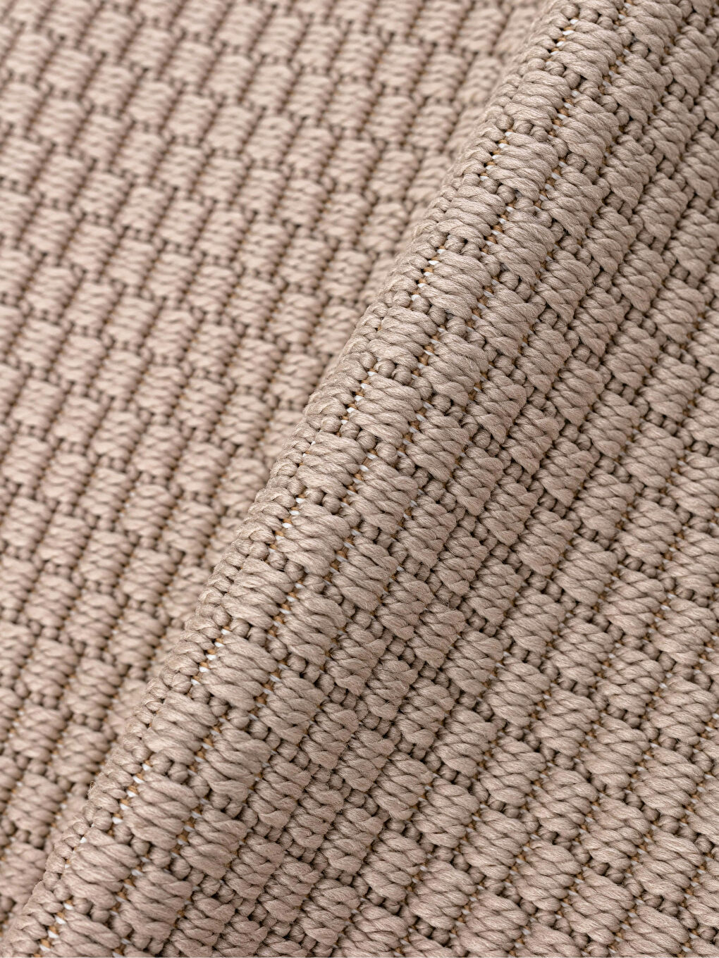 Bej Kendinden Desenli Dokuma Halı 80x150 cm-3