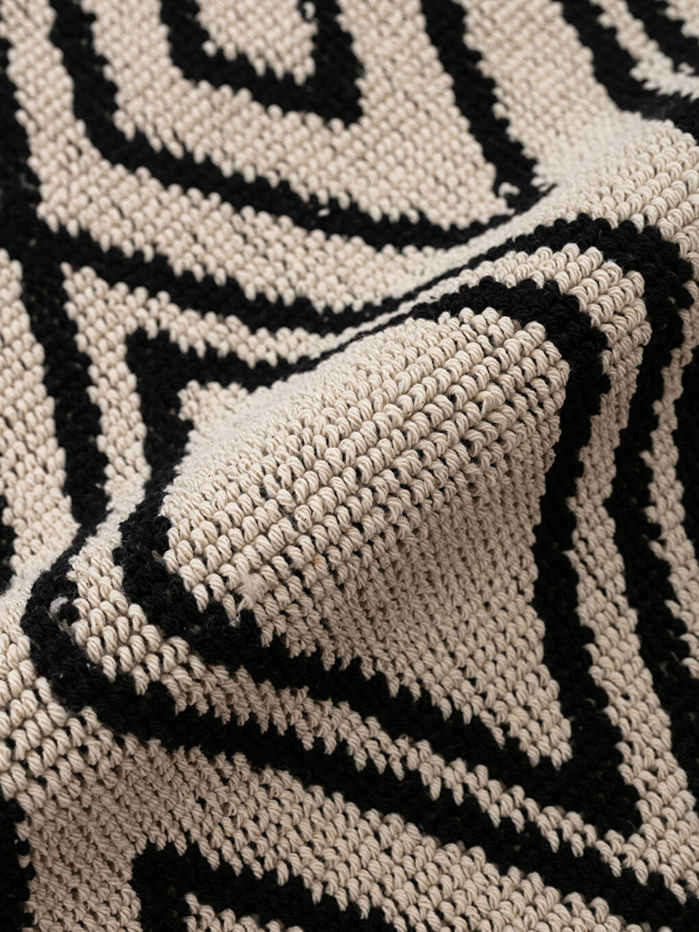 Covor Kilim cu Model Geometric și Franjuri 80x150 cm-3