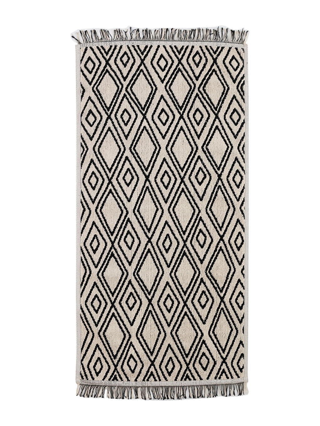 Covor Kilim cu Model Geometric și Franjuri 80x150 cm-5