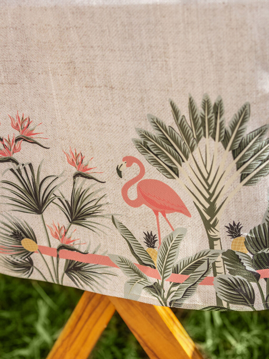 Karışık Flamingo Baskılı Runner 45x135 cm-1