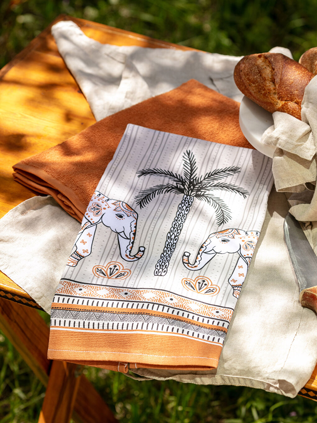 Karışık Fil Baskılı Kurulama Bezi 2'li 40x60 cm-1