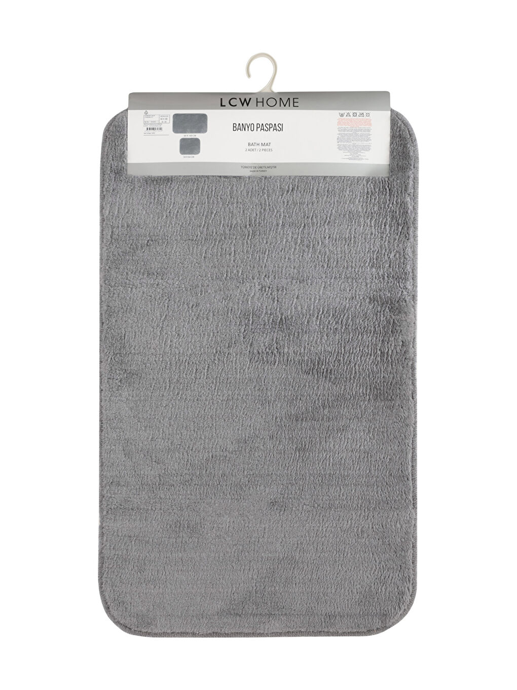 Antrasit Düz Banyo Paspası 2'li-3