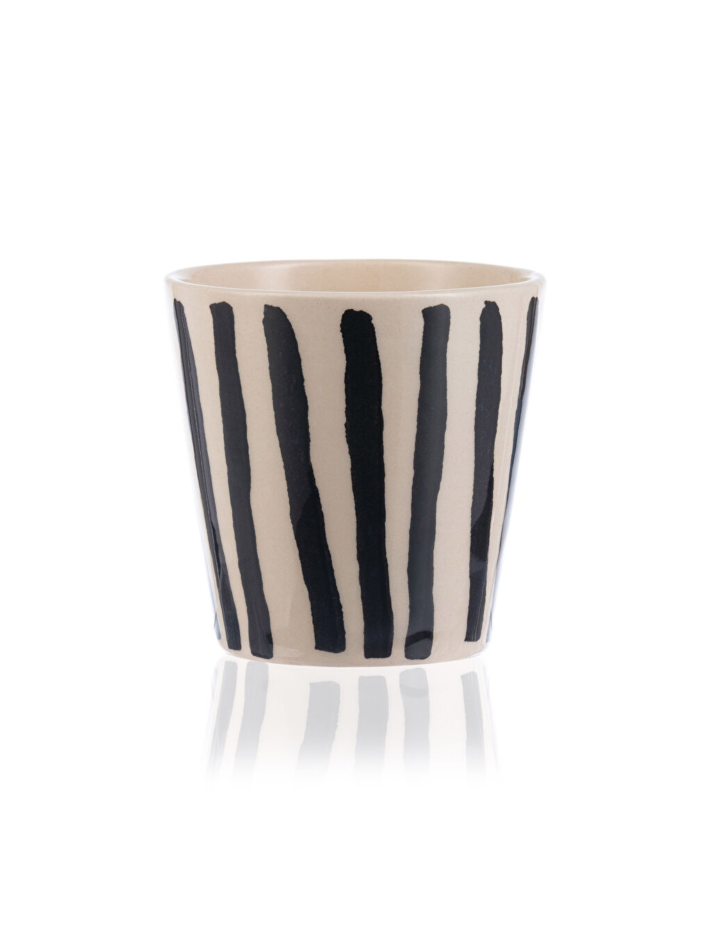 Siyah Çizgili Seramik Bardak 210 ml-3
