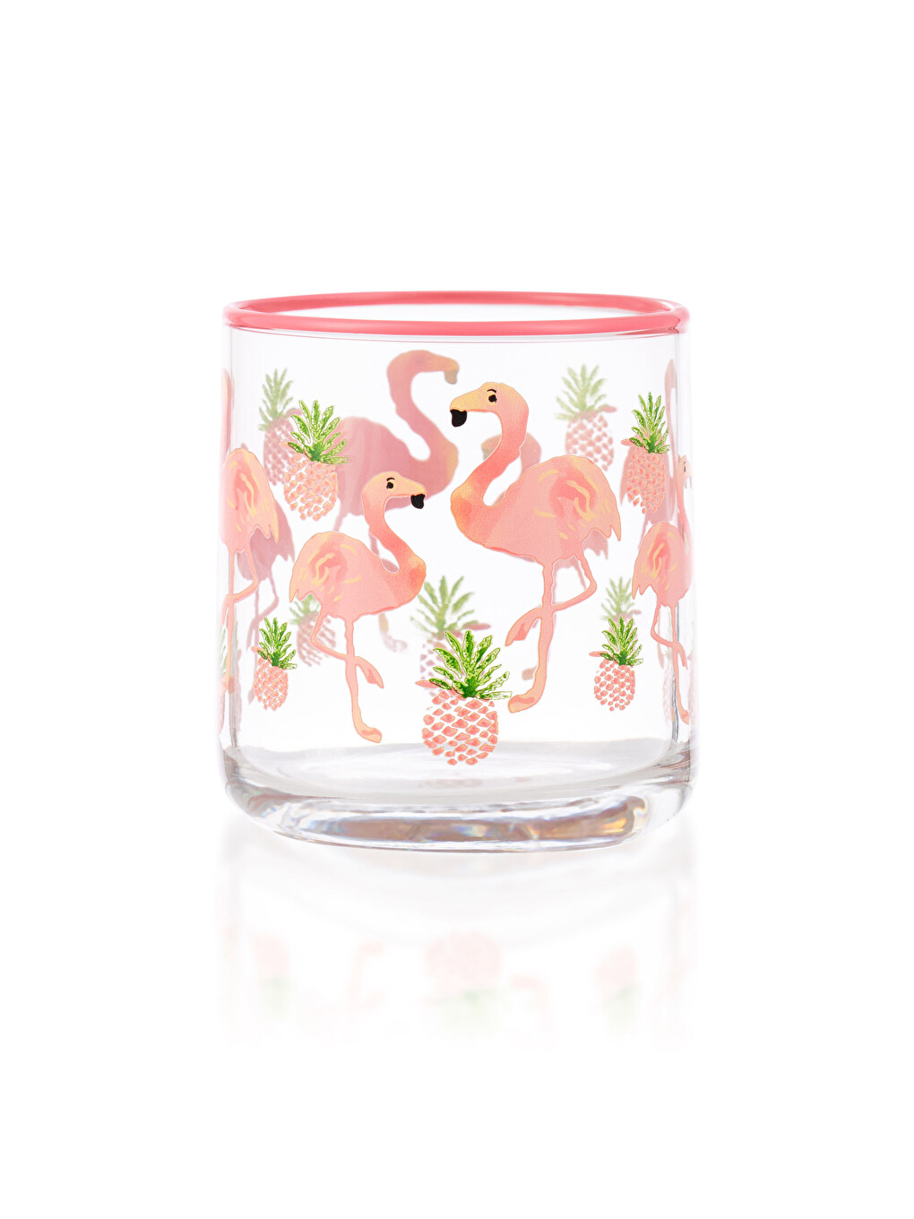 Karışık Flamingo Baskılı Cam Bardak 3'lü 260 ml-4