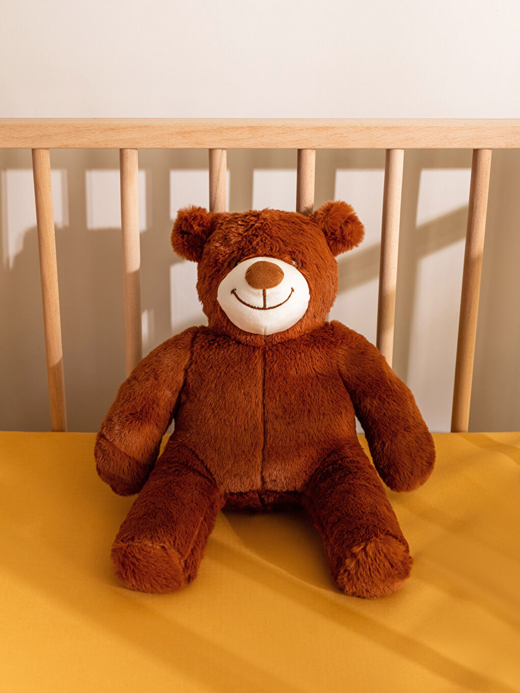 LCW HOME Kahverengi Pelüş Dolgulu Ayı Bebek Kırlent 42 Cm - 2