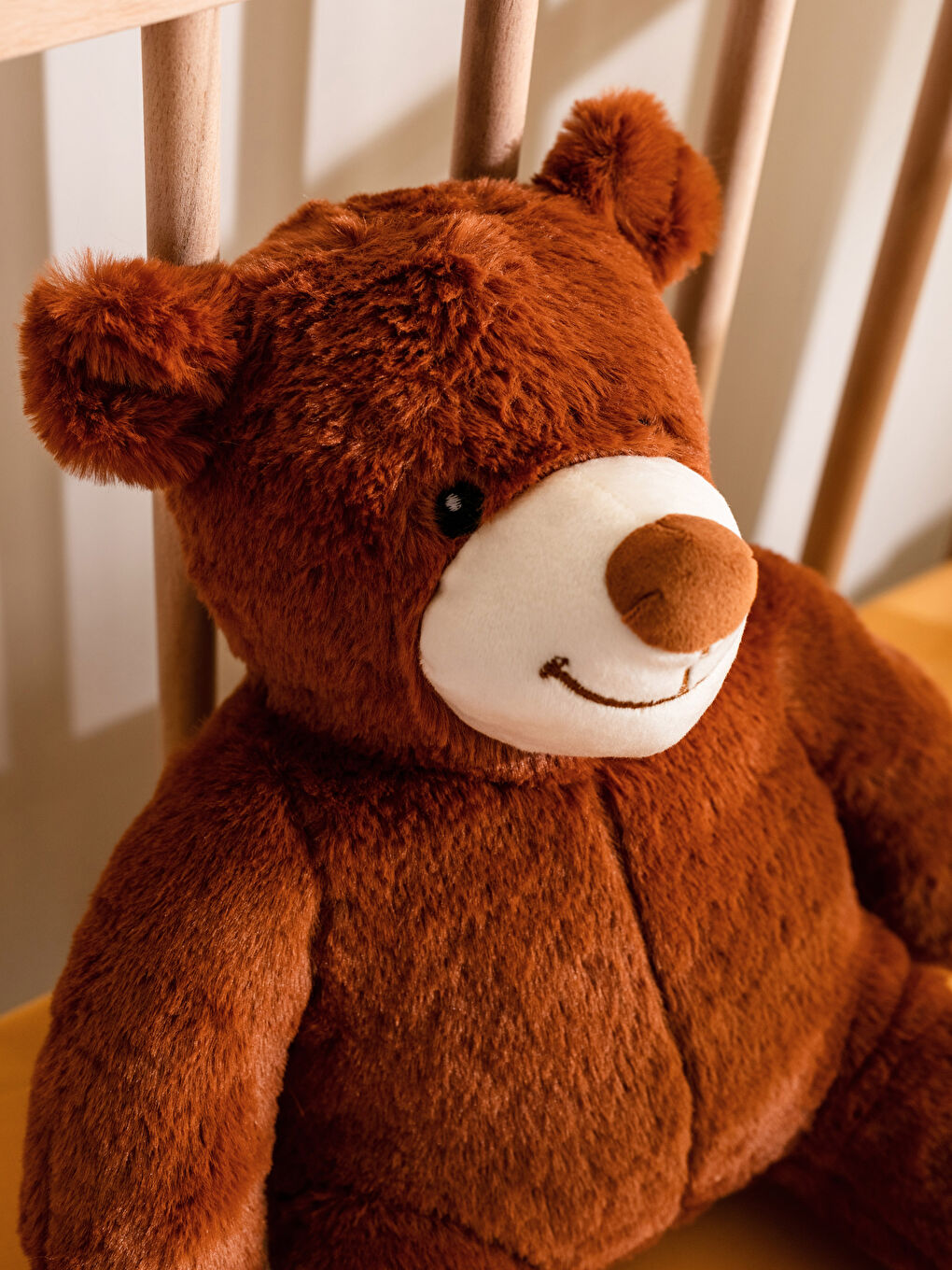 LCW HOME Kahverengi Pelüş Dolgulu Ayı Bebek Kırlent 42 Cm - 3